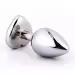 Heart Stainless Steel Crystal Anal Plug