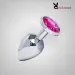 Large Stainless Steel Anal Crystal Masturbation Plug