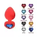Medium Heart jewel shape silicon Butt Plug