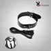 PU Leather BDSM Collar with Leash Fetish Bondage