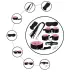 Pink & Black 8 Pcs set BDSM Bondage Kit Handcuffs