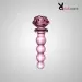 Pink Crystal Glass Anal Butt Plug