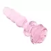 Pink Crystal Glass Anal Butt Plug