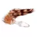 Raccoon Tail Glass Anal Plug Massager