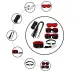 Red & Black 8 Pcs set BDSM Bondage Kit Handcuffs