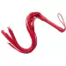 Red Faux leather whip with tassels for couples