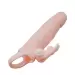 Soft Silicone Penis Extender Sleeve Dual Vibrator