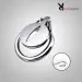 Stainless Steel Flat Chastity Cage Curve Ring Screw Locker