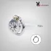 Stainless Steel Flat Chastity Cage With Urethral Penis Plug