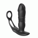 Thrusting Prostate Massager Butt Plug Double Cock Penis Ring