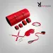 6 Pcs Red/Black Luxury Leather Bdsm kit