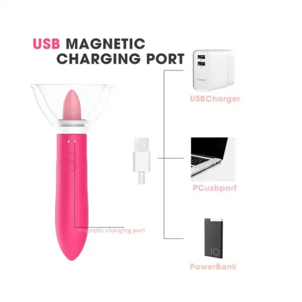 10 Frequency Tongue Licking USB Megnet Charging